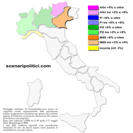 Sondaggio VENETO 3 maggio