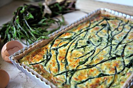 Torta rustica ai luvertin - Rustic Pie with hop shoots