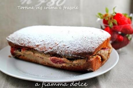 Pan di Spagna vegan crema e fragole