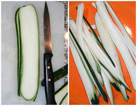 Spaghetti di zucchine alla crema di noci