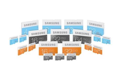 Samsung lineup microSD and SD cards low 600x400 Micro SD Standard, EVO e PRO: le nuove proposte di Samsung news  samsung micro sd samsung 