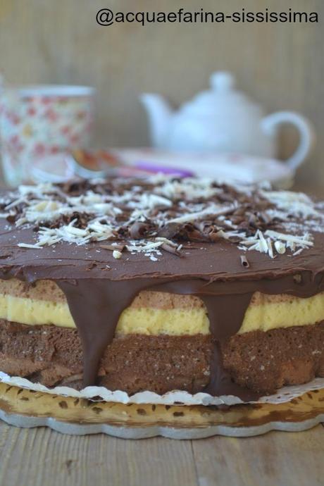 torta chiboust ai 3 cioccolati