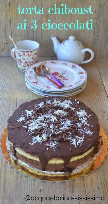 torta chiboust ai 3 cioccolati
