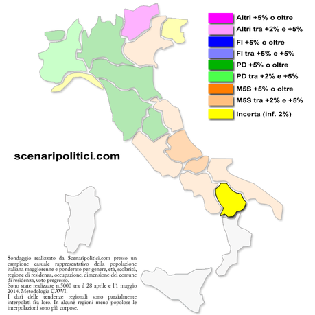 Sondaggio BASILICATA 3 maggio