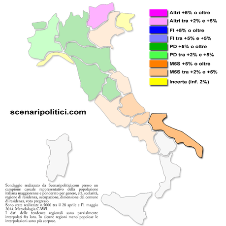 Sondaggio PUGLIA 3 maggio