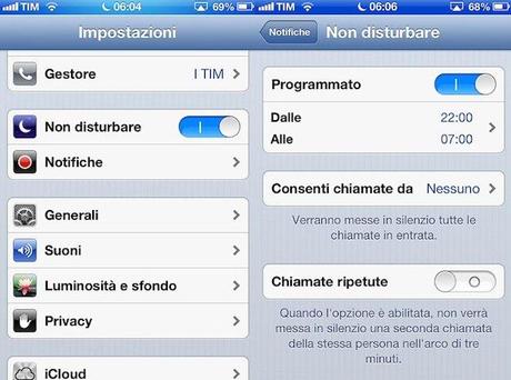 L'opzione Non disturbare blocca le chiamate indesiderate.