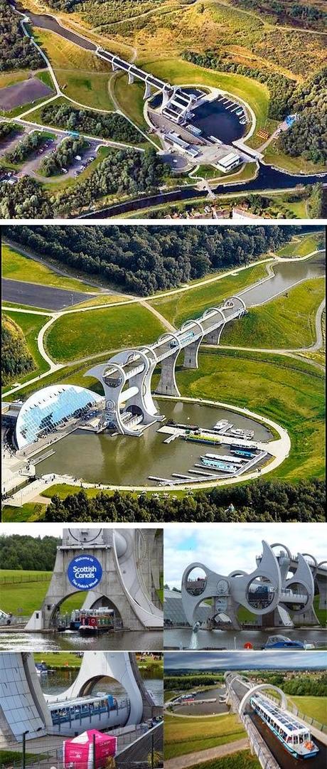 The Falkirk Wheel -elevatore rotante per imbarcazioni-