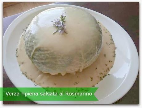 Vegan Verza ripiena in salsa bianca la rosmarino