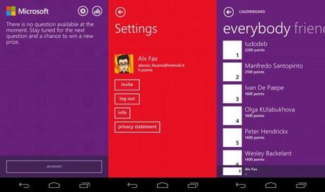 download6 600x355 Microsoft QuizToWin: gioco per Android che permette di vincere premi Windows Phone applicazioni  play store google play store 
