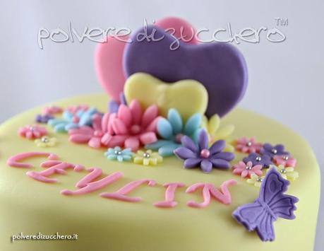 torta decorata principesse disney biancaneve cenerentola e belle polvere di zucchero