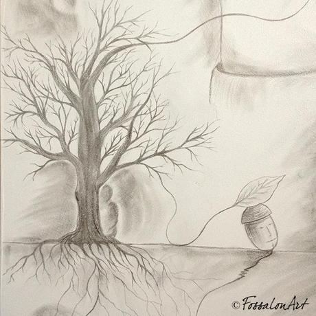 Disegno di un albero spoglio