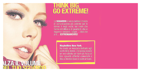 LANCIO: Colossal GO EXTREME Maybelline NY and #THINKBIG_GOEXTREME