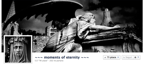 La cover di Moments of eternity, pagina con più di 500 fans.