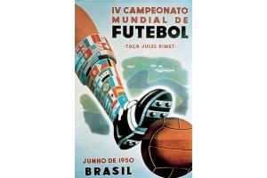 Mondiali Calcio Brasile 1950 manifesto poster