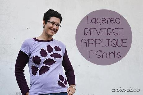 Layered reverse applique t-shirts: covering stains and holes
