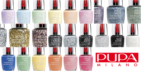 Pupa, Nuovi Lasting Color: Sandy Matt, Mosaic, Sugar Candy, Underwater, Black&White - Preview