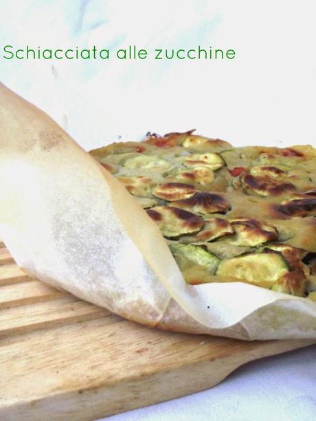 La schiacciata  velocissima alle zucchine