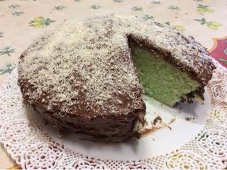 Torta cocco menta e nutella