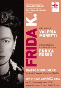 Intervista di Sarah Mataloni ad Enrica Rosso, interprete dello spettacolo “Frida K” di Valeria Moretti