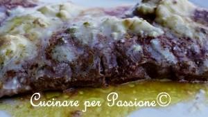 bistecca di roast beef con crema di palzola