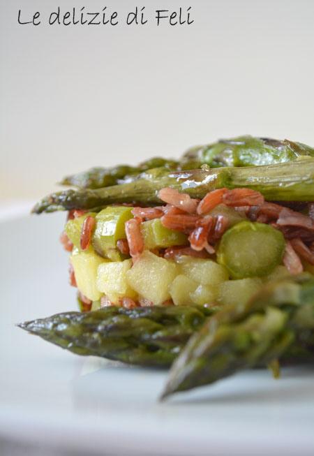 Riso rosso agli asparagi