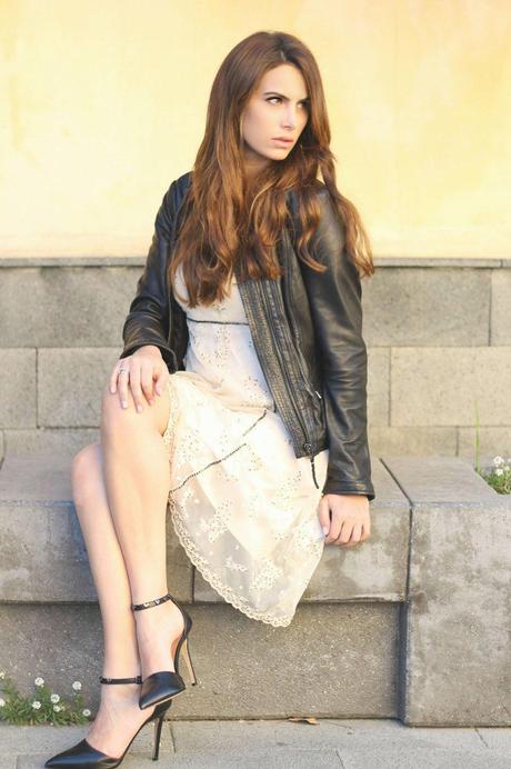 barbara valentina grimaldi_lovehandmade_fashion blog_twin set simona barbieri abito scarpe_bershka leather jacket