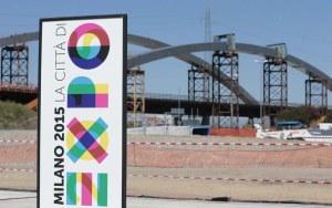 Il presidente del consiglio Enrico Letta in visita ai cantieri Milano Expo 2015
