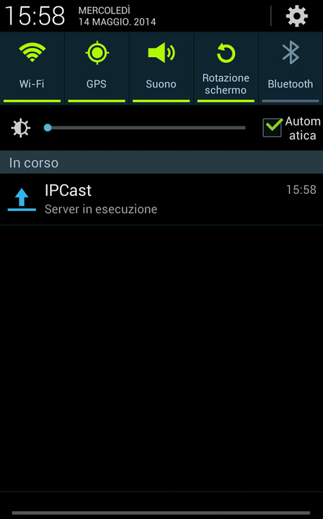 IPCast: trasferimento files via WiFi e streaming multimediale.