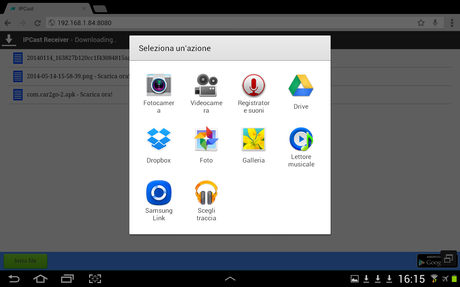 IPCast: trasferimento files via WiFi e streaming multimediale.