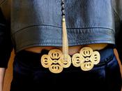 Black crop gold accessories