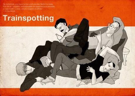 Splendido disegno di Trainspotting ad opera di Craproy. Tra gli altri, il gattone Spud.