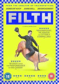 La copertina del dvd di Filth. Benchè il film tratto da Il Lercio sia inedito in Italia (e chissà se mai uscirà), potete ordinarlo online dal Regno Unito! 