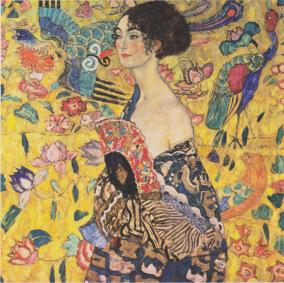 Klimt, Lady with Fan - 1918