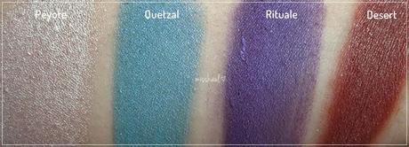 Collezione Quetzalcoatl Neve Cosmetics: gli ombretti!    [ Peyote - Quetzal - Rituale - Desert ]