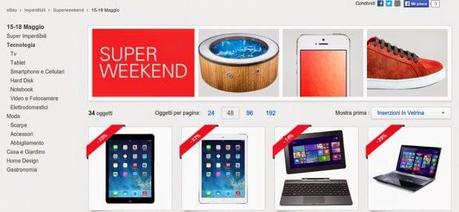 Offerta Super Weekend Ebay: Galaxy S5 a 499 euro, Galaxy S4 a 299 euro, Samsung Smart TV a 129 euro