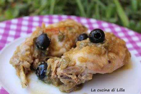 Secondi: Coniglio olive e capperi