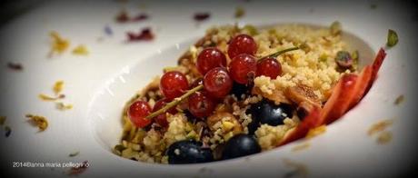 #cookingshowtour ultimo appuntamento ed una ricetta: Couscous dolce al tè di bergamotto con frutti di bosco, fichi ed albicocche secche e cioccolato fondente