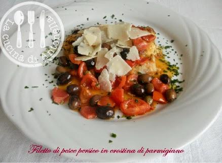 Filetto di persico in crosticina di parmigiano