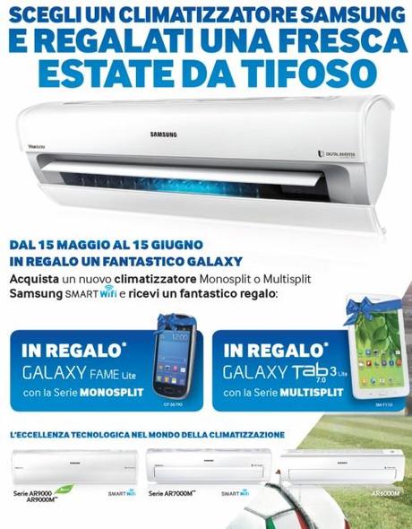 promozione samsung compri climatizzatore ricevi in regalo tablet