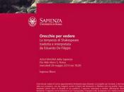 Tempesta" tradotta Eduardo torna alla Sapienza Roma