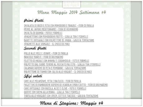 Menu di Stagione: Maggio #4 - PDF