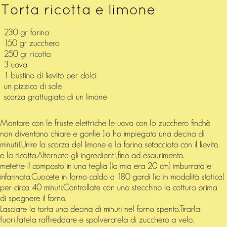 La torta ricotta e limone e un acido omicidio