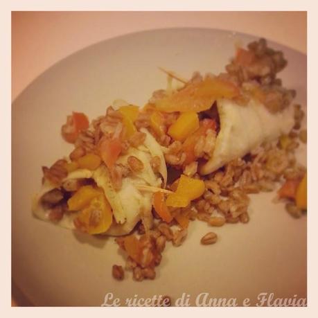 Involtini di platessa con farro