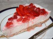 Torta fredda allo yogurt fragole.