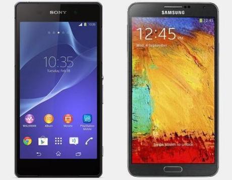 samsung galaxy note 3 vs sony xperia z2