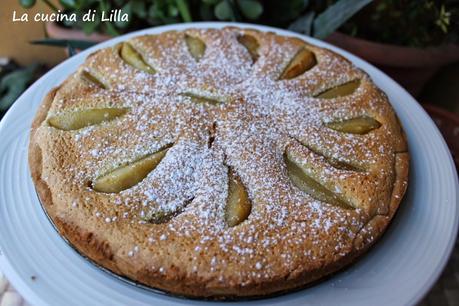 Crostate: Crostata con crema frangipane e pere caramellate