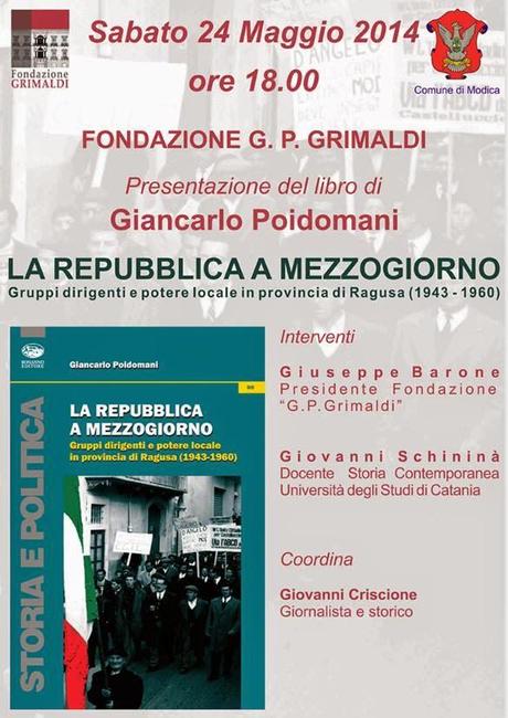 Gruppi dirigenti e potere locale in provincia di Ragusa, si presenta il nuovo libro di Giancarlo Poidomani