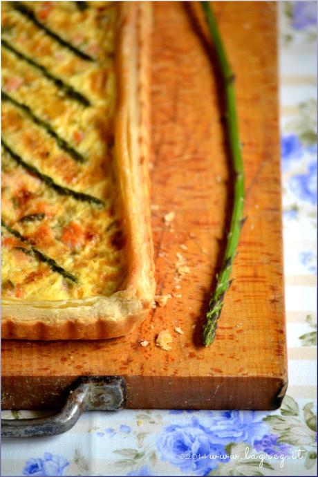 Sfoglia alla ricotta con salmone ed asparagi selvatici per Claudia