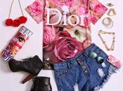 ‘ROMWE’ Dior Roses Print T-shirt