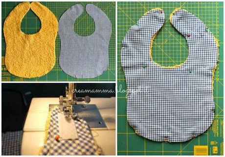 Bavaglino da un asciugamano, guest post di Diario di una Creamamma – DIY from old towel to bib